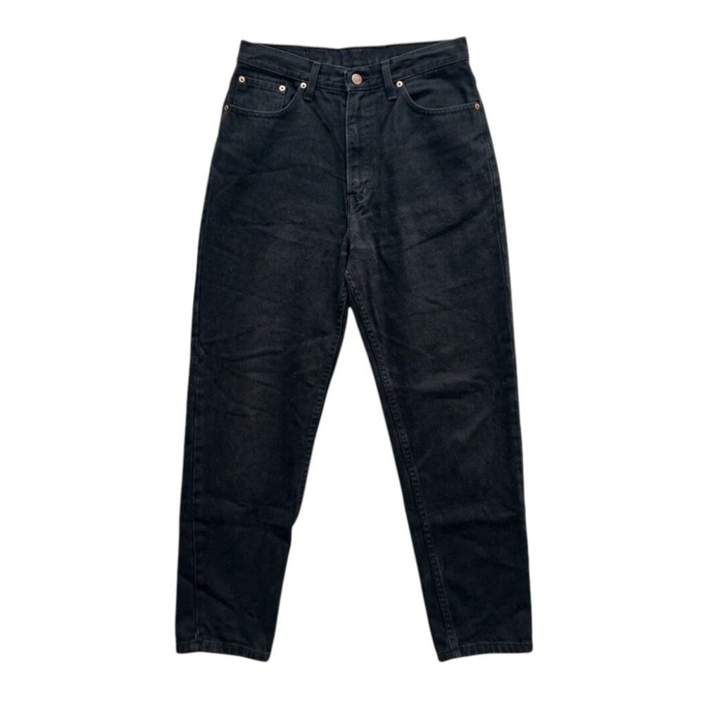 Vintage Jordache High Rise Tapered Leg Black Denim Mom Jeans 90s Retro Size 10